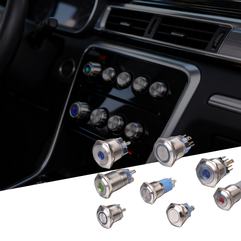 Metal push button switch