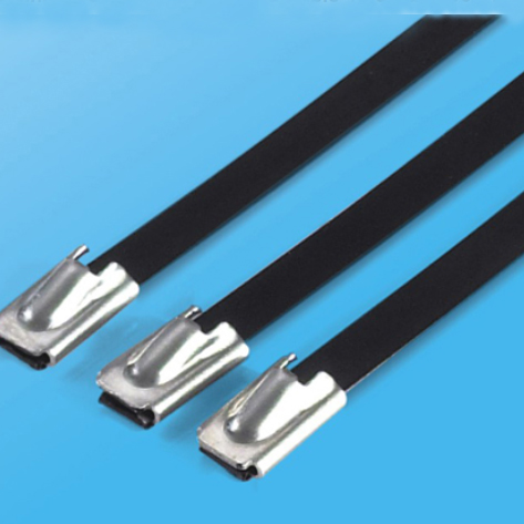 Epoxy coated metal cable tie